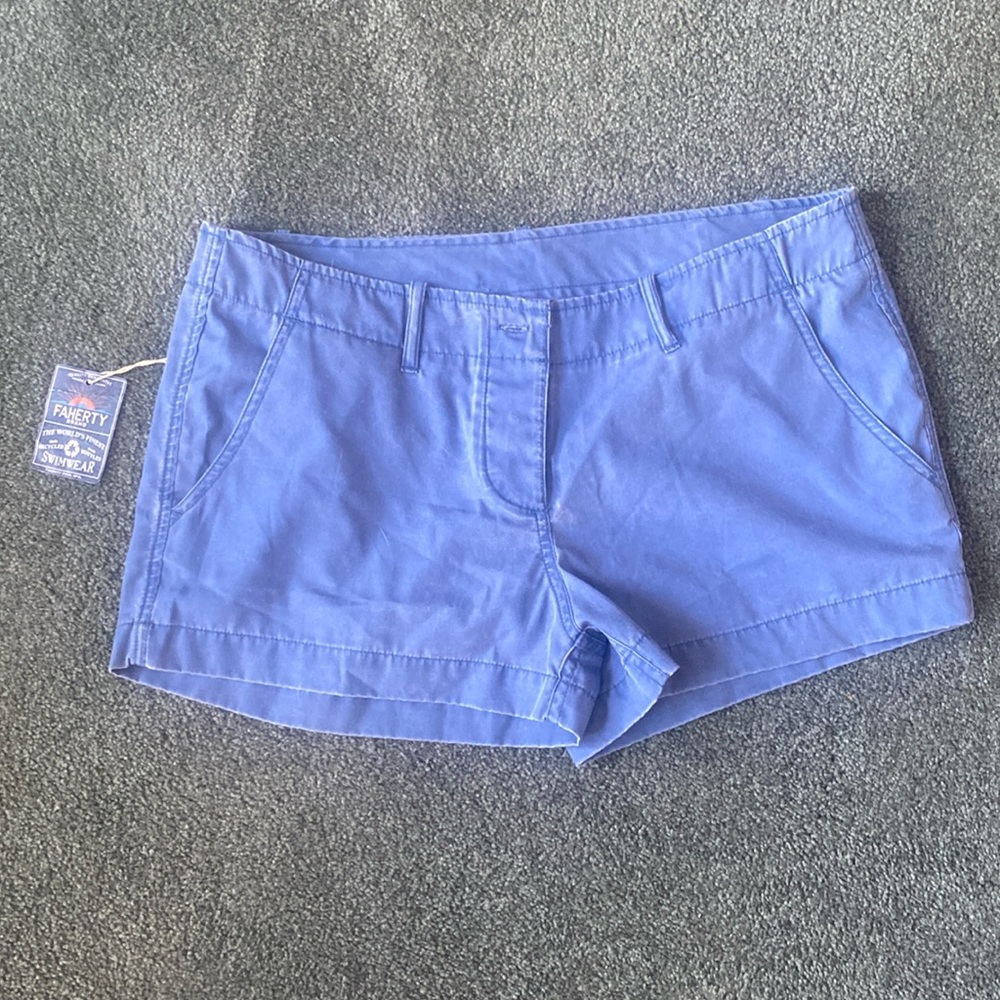 NWT Faherty Cotten Blue Shorts